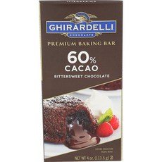 Ghirardelli 기라델리 60% 카카오 초콜릿 베이킹바 113.5g 4팩, 4개