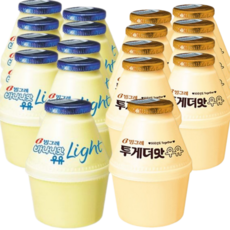 빙그레 단지 바나나우유 혼합2종세트(바나나맛라이트 and 투게더맛), 9세트, 480ml
