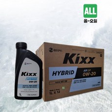 킥스하이브리드0w20 100%합성엔진오일, 3개, 0w20, 1L