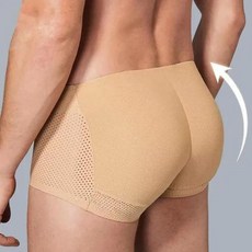 남성보정속옷 남자뱃살보정 바디셰이퍼 CXZD 남성용 통기성 미드 웨이스트 언더팬츠 엉덩이 리프트 바디 셰이퍼 패딩 속옷 남성 푸시 업 가짜 보정속옷 브리프