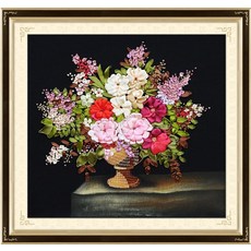 리본꽃자수도안