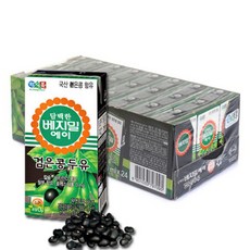 담백한 베지밀A 검은콩 두유 190ml 24입 선식 아침 식사 대용, 24개