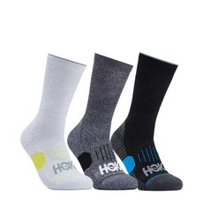 호카 양말 공용 크루 런 삭스 3 Pack 1122931-WBGR