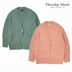 써스데이아일랜드 여성 아웃핏 브이넥 가디건 T208MCD246W