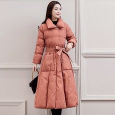 [헬리꽁땡]퀼팅패딩원피스코트 롱패딩점퍼 4060 겨울롱코트