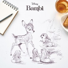 국산 밥상 교자상 책상 디즈니 밤비 접이식 테이블, 단품