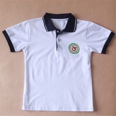 생활도움 남녀 학생 교복 반팔 교복 티셔츠 칼라 한국판 캐주얼 단체복 학생 범용 교복 반복 여름