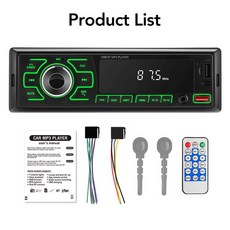 블루투스카오디오 차량용 스테레오 라디오 블루투스 5.0 대시 헤드 유닛 FM MP3 수신기 AUX 입력 TF USB 포, 01 D3100 MP3