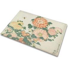 도마 위생 주방 항균 카운터용 강화 유리 발 달린 체리 식기세척기 사용 가능 바 에스테틱 서빙 트레이 산산조각 및 내열성, Hokusa- III, 1개