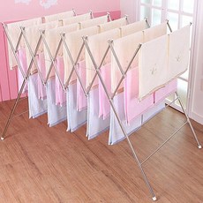 빨래 세탁 DY 건조대 W형 건조대 7단 원하는 넓이만큼 접고 늘림 다용도 활용가능 스테인레스 대량, steady# 1_star*