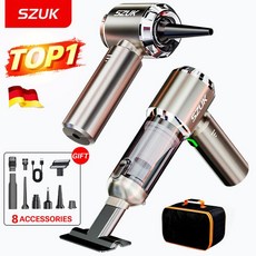 핸디 미니 차량용 청소기 SZUK 자동차 진공 985000PA 핸드헬드 무선 강력한 휴대용 가전 제품 세척기 차량, Max Easy 4hapa bag, 공식표준