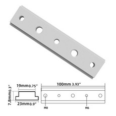 T-슬롯 마이터 트랙 지그 알루미늄 T 트랙 슬라이딩 바 목공 T-슬롯 T 나사 고정장치 T 나사 퀵 액팅 클램프용 100mm, 1개 - 알루미늄바