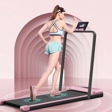 [DICHA] 저소음 인테리어 워킹패드 런닝 머신 홈트 실내 운동 무동력 유산소 헬스장, 핑크, 업그레이드(미디어바)