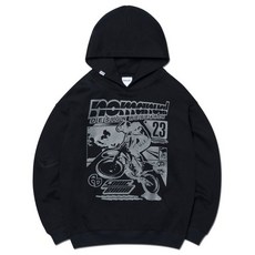 노매뉴얼 NOMANUAL NM AUTO HOODIE - BLACK