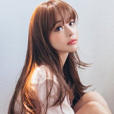 에스홀릭 여자 통가발 슬림핏 롱기장 레이어드C컬, 1개, 옐로우브라운