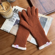 우드피카 포근한 배색 터치장갑 WDP0116