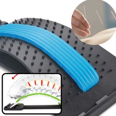 블루산업 4단계 안마 지압 허리 스트레칭 기구