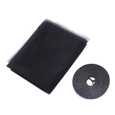 슬라이딩 확장형 윈도우 스티커 모기장 커튼 플라이 곤충 스크린 후크 DIY 메쉬 홈 심플 스타일 여름, [00] Black, [00] 1.3x1.5m