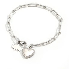 실버사각체인팔찌