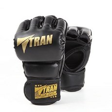 일본 TRAN 남녀공용 open finger gloves 오픈 핑거 글러브 종합격투기 MMA 주짓수, 블랙 골드