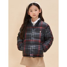 빈폴 키즈 BEANPOLE KIDS 덕다운 체크 리버서블 한줌 경량패딩 블랙 BI4838U085 226151