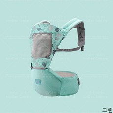 굿데이 컴퍼니 신상 아기 다용도 유아 외출 힙시트아기띠 캐리어 O형 다리 예방 힙시트 hYD12, 그린