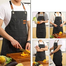 목재공구 유치원 공방 데님 카페앞치마 부엌 예술 창작공예 캔버스 목공 RWC54BAE, 브라운, 1개