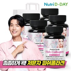 뉴트리디데이 프리미엄 저분자 피쉬콜라겐 타블렛 5병+쇼핑백증정, 기타