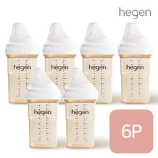 헤겐 분유 수유 패키지2 [젖병 240ml 6P], 화이트+투명, 6개