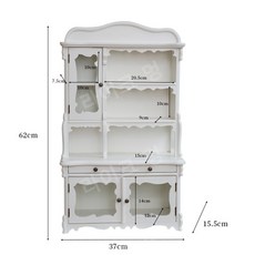 벽걸이 장식장 빈티지 쉐비 엔틱 진열장 카페, 화이트 - 쉐비장식장