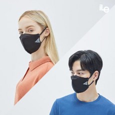 [apury] ILE QUAD 재사용 100% 발수코팅 향균마스크, L, 1개