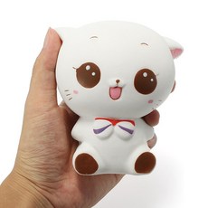 Squishy 흰 고양이 새끼 고양이 11 cm 부드러운 천천히 상승 귀여운 동물 만화 컬렉션 선물 deocor 장난감