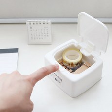 PM 면봉 화장솜 머리끈 렌즈보관 심플 원터치 커버케이스, 1칸케이스
