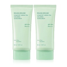 무기자차라운드어라운드 컴포트 그린티 카밍 선크림 11 기획, 50ml, 2개