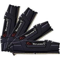 (관부가세별도) 메모리 G.Skill 64GB DDR4 PC4-28800 3600MHz Ripjaws V for Intel CL16 (16-19-19-39) Quad Channel kit (4x16G-B083QRV1QT, one colorone size