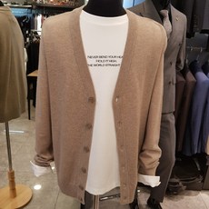 뉴코아덕천점 바쏘 옴므 캐시머어 베이지 기본스타일 가디건 WST3WA14A-BG