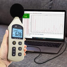 BENETECH GM1356 소음측정기 데시벨측정기 소음계 PC연결 실시간 모니터링