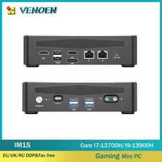 미니PC 베어본 데스크탑 VENOEN 듀얼 네트워크 HDMI C타입 DP 게임용 컴퓨터 iM1S 코어 I713700H I913900H NUC 미니 PC 썬더볼트 4 PCle40 4, 없음, 없음, 15) 16GB RAM 512GB SSD  Core i - i913900