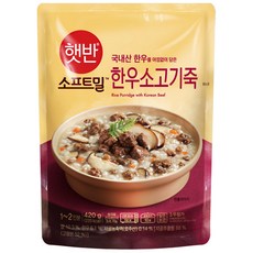 비비고 한우 소고기죽, 420g, 3개