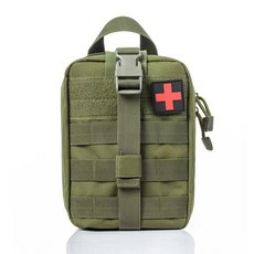 밀리터리 헌팅백 tactical molle edc 파우치 응급 처치 키트 의료 가방 긴급 캠핑 생존 ifak 가방 군사 사냥 액세서리 팩 파우치, 초록, 1개