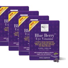 뉴 노르딕 블루 베리 아이 비타민 루테인 아연 NEW NORDIC Blue Berry Eye Vitamin, 4개, 60정
