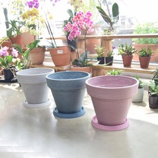 [WINZI_마켓] 버티컬라인토분 실내용화분 심플한화분 오크통도기화분 예쁜화분 토기화분, 모던 수지 기본형 20x17cm 화분 G보트 G-, 핑크 _WZ류MRK