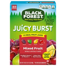 블랙포레스트 쥬시 버스트 믹스젤리 22팩입 / Black Forest Juicy Burst Mixed Fruit Medley Fruit Snacks 22ct, 22개