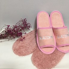 1+1 주방 거실에 신고다니면 청소되는 극세사 청소슬리퍼, 핑크x2