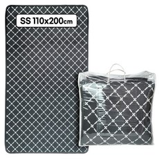 3D 4계절 폭신한 차박매트 110x200 (침대패드 쿠션패드 캠핑매트 고정밴드), 슈퍼싱글110x200cm