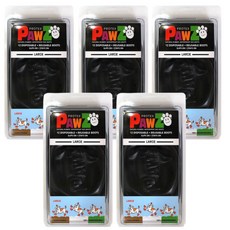 포우즈 러버 라텍스 애견 신발 12개입, 블랙, 5ea