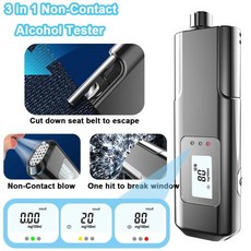 음주측정기 휴대용 LED 디지털 디스플레이가 있는 비접촉 알코올 테스터 측정기 USB 충전식 정확도 음주 진단 도구, 1개