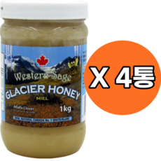 트레이더스꿀 Western Sage 웨스턴세이지 정품 캐나다 천연꿀 1kg x 4개 셋트