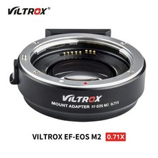 VILTROX EF-EOS M2 렌즈 어댑터 0.71x 배 속도 부스터 - EOS EF-M 미러리스 카메라 M50 AF 자동 초점 감속기, 1개