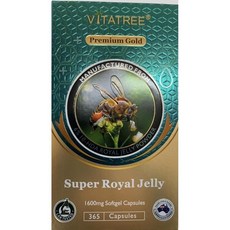 Vitatree Premium Gold Super Royal Jelly 비타트리 프리미엄 골드 슈퍼 로얄 젤리 1600mg 365캡슐